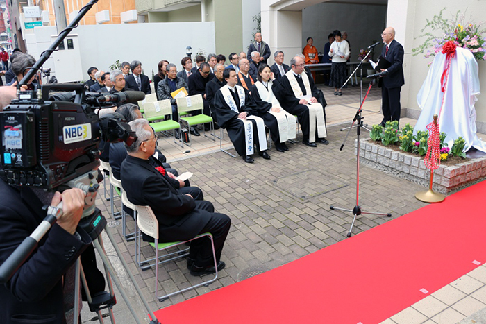 長崎古町教会創立１００周年 フルベッキ宣教師来崎記念碑建立除幕式 クリプレ